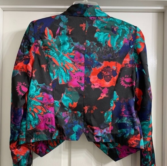 INC International Concepts Multicolor Floral Artsy Blazer Size L - Picture 2 of 4
